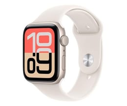 Smartwatch APPLE Watch SE 3 GPS, koperta 40 mm z aluminium w kolorze księżycowej poświaty, pasek sportowy poświaty – rozmiar S/M MEH34MP/A