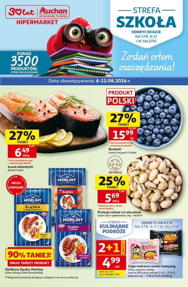  Auchan gazetka promocyjna od 6 sierpnia 2026 aktualna - zakupy taniej