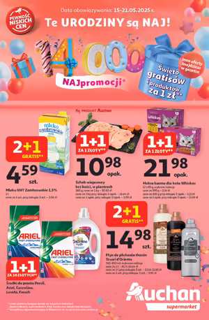 Gazetka Auchan: Gazetka Auchan od 15 maja 2025 aktualna - supermarket - 14.05.2025