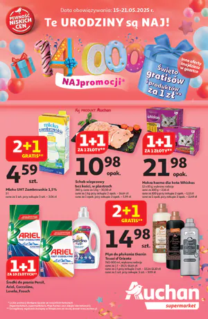 Gazetka Auchan: Gazetka Auchan od 15 maja 2025 aktualna - supermarket - 14.05.2025