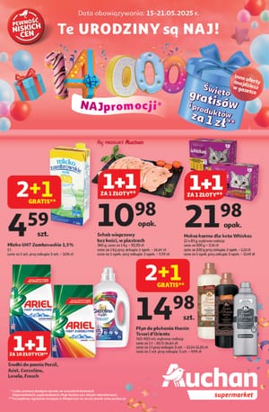 Gazetka Auchan: Gazetka Auchan od 15 maja 2025 aktualna - supermarket - 14.05.2025