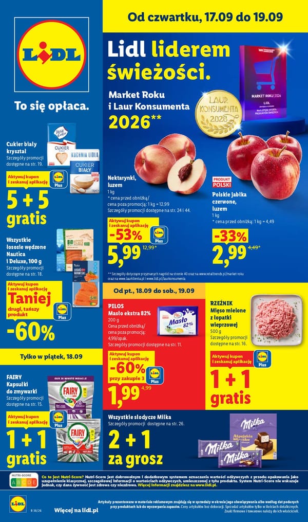  Lidl gazetka promocyjna od 17 września 2026 aktualna - promocje na weekend