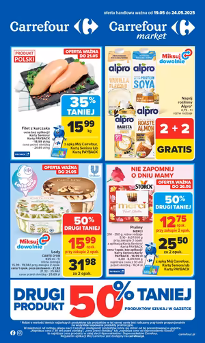 Gazetka Carrefour: Gazetka Carrefour od 19 maja 2025 aktualna - spożywcza 2025-05-19