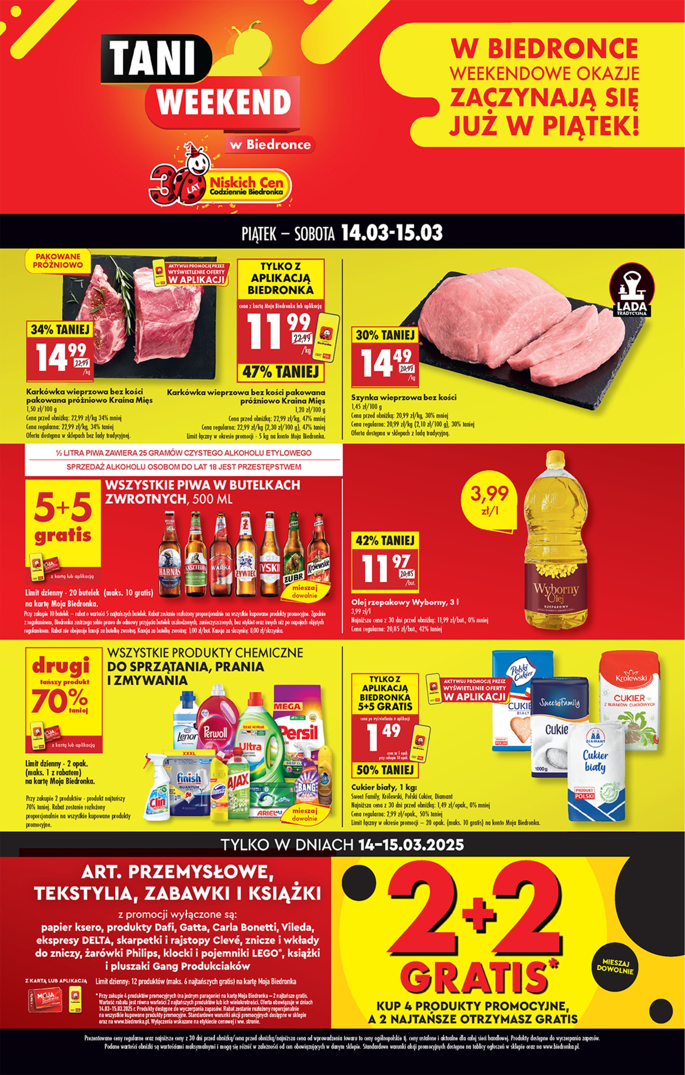Gazetka Biedronka: Gazetka Biedronka od 14 marca 2025 aktualna - Tani weekend ver.2 - 13.03.2025