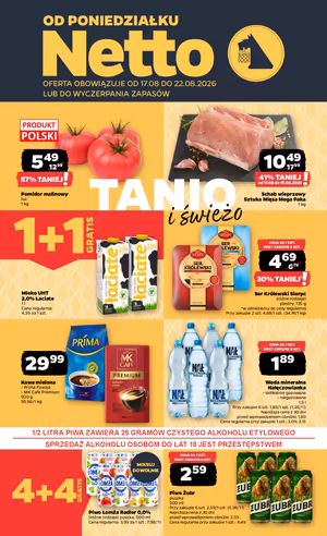 Gazetka Netto: Netto gazetka promocyjna od 17 sierpnia 2026 aktualna - promocje tygodnia 2026-08-17