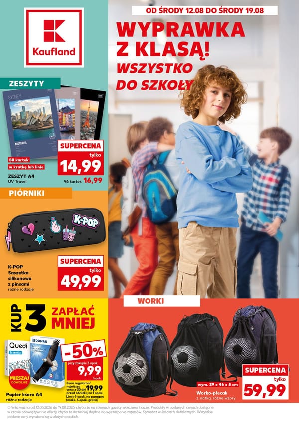 Kaufland gazetka promocyjna od 12 sierpnia 2026 aktualna - back to school