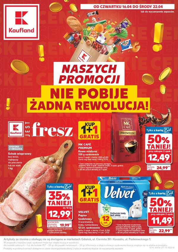  Kaufland gazetka promocyjna od 16 kwietnia 2026 aktualna - najtańsze zakupy spożywcze