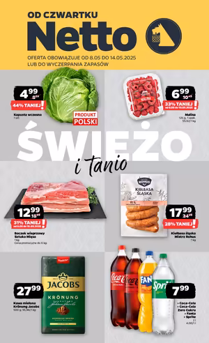 Gazetka Netto: Gazetka Netto od 8 maja 2025 aktualna - Dyskontowe ASY 2025-05-08