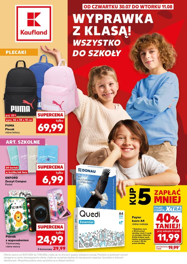  Kaufland gazetka promocyjna od 30 lipca 2026 aktualna - back to school