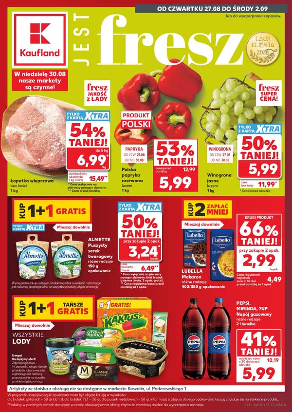  Kaufland gazetka promocyjna od 27 sierpnia 2026 aktualna - tańsze zakupy