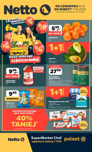 Gazetka Netto: Netto gazetka promocyjna od 15 października 2026 aktualna - zakupy taniej 2026-10-15