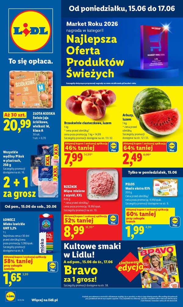  Lidl gazetka promocyjna od 15 czerwca 2026 aktualna - Najlepsze promocje spożywcze