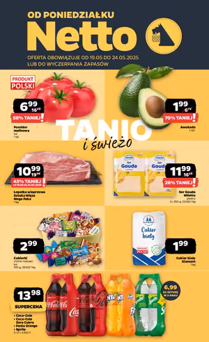Gazetka Netto: Gazetka Netto od 19 maja 2025 aktualna - Dyskontowe ASY 2025-05-19