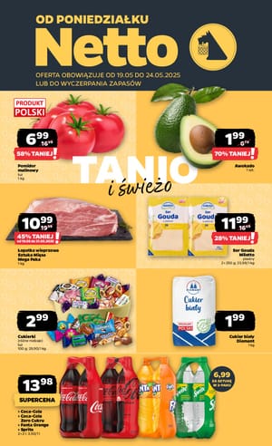 Gazetka Netto: Gazetka Netto od 19 maja 2025 aktualna - Dyskontowe ASY 2025-05-19