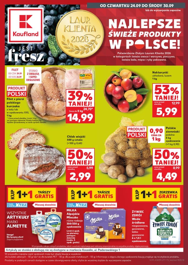  Kaufland gazetka promocyjna od 24 września 2026 aktualna - tanie zakupy spożywcze