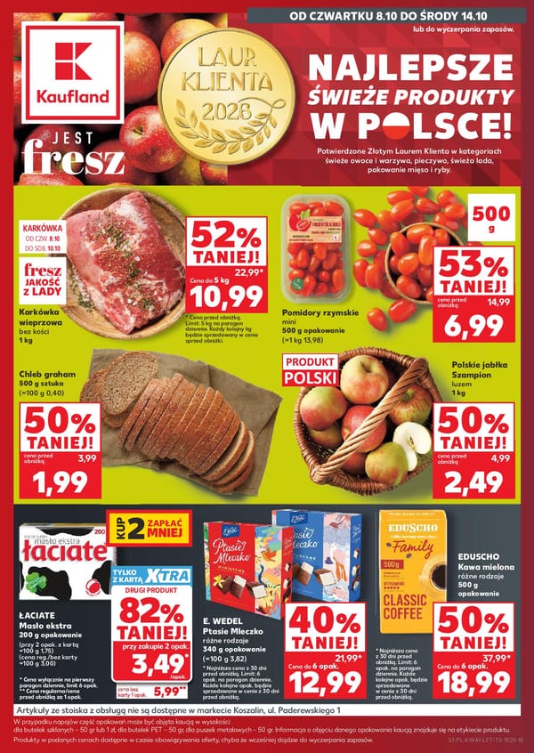  Kaufland gazetka promocyjna od 8 października 2026 aktualna - promocje tygodnia