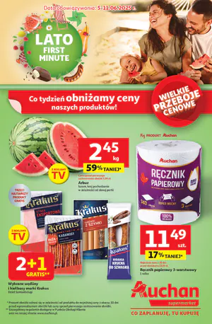 Gazetka Auchan: Gazetka Auchan od 5 czerwca 2025 aktualna - supermarket - 04.06.2025