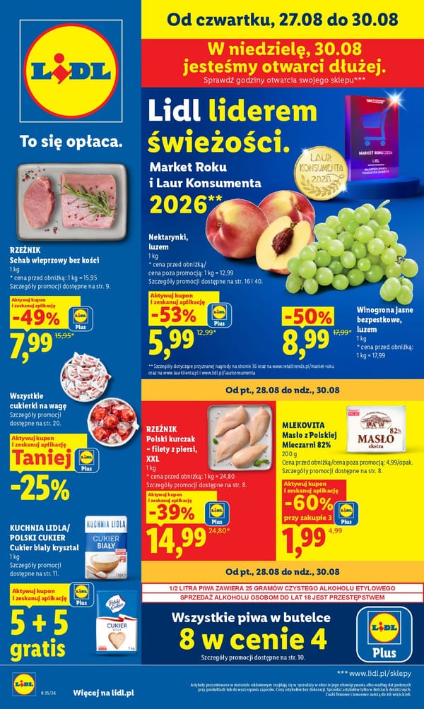 Lidl gazetka promocyjna od 27 sierpnia 2026 aktualna - zakupy spożywcze taniej