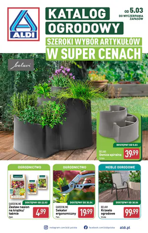 Gazetka Aldi: Gazetka Aldi od 5 marca 2025 aktualna - Katalog Ogród 2025-03-05