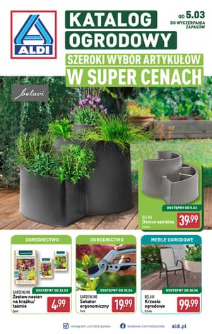 Gazetka Aldi: Gazetka Aldi od 5 marca 2025 aktualna - Katalog Ogród 2025-03-05