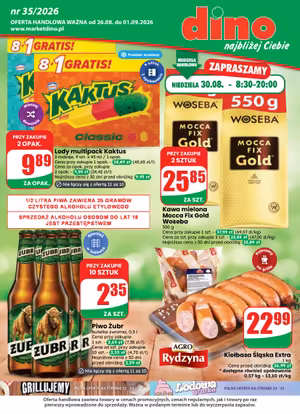 Gazetka Dino: ino gazetka promocyjna od 26 sierpnia 2026 aktualna - zakupy spożywcze taniej 2026-08-26