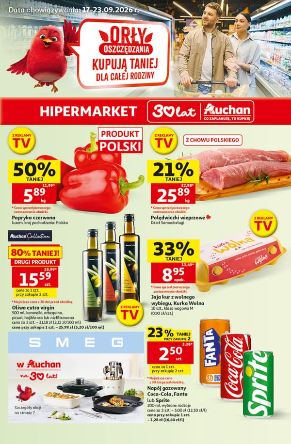 Auchan hipermarket gazetka promocyjna od 17 września 2026 aktualna - promocje tygodnia