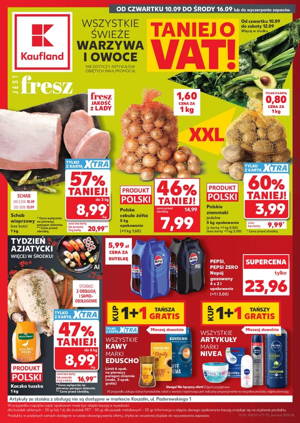  Kaufland gazetka promocyjna od 10 września 2026 aktualna - promocje tygodnia