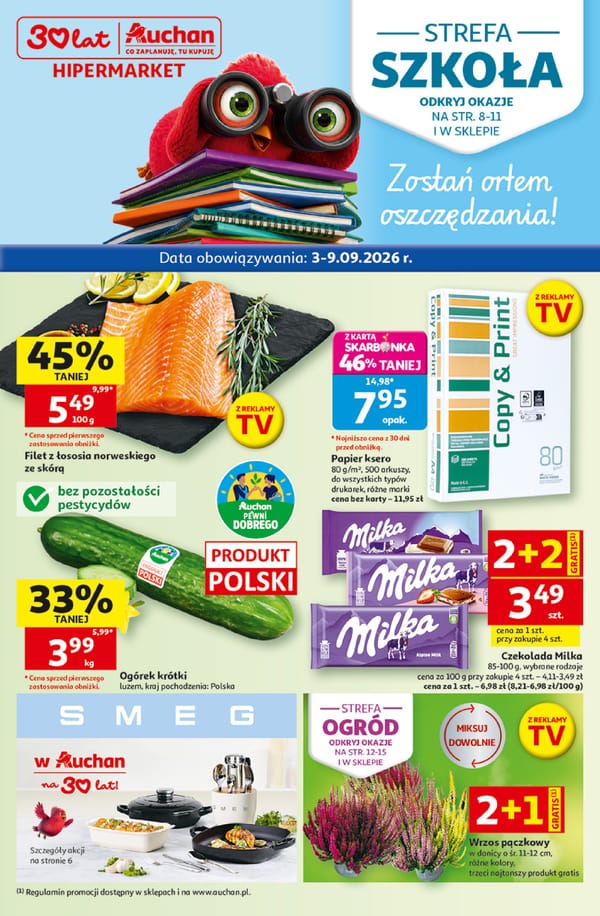  Auchan hipermarket gazetka promocyjna od 3 września 2026 aktualna - najlepsze promocje