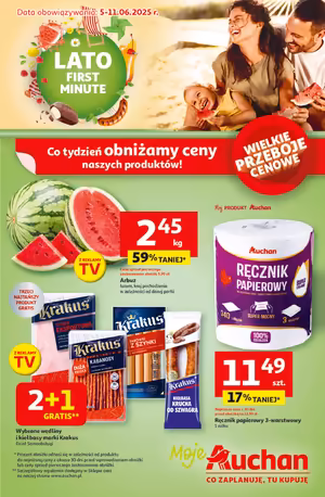 Gazetka Auchan: Gazetka Auchan od 5 czerwca 2025 aktualna - Moje Auchan - 04.06.2025