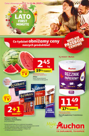 Gazetka Auchan: Gazetka Auchan od 5 czerwca 2025 aktualna - Moje Auchan - 04.06.2025