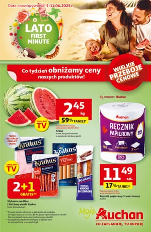 Gazetka Auchan: Gazetka Auchan od 5 czerwca 2025 aktualna - Moje Auchan - 04.06.2025