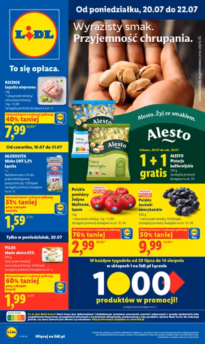Gazetka Lidl: Lidl gazetka promocyjna od 20 lipca czerwca 2026 aktualna - Artykuły spożywcze najtaniej 2026-07-20