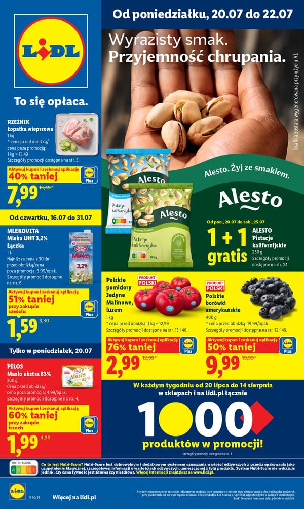  Lidl gazetka promocyjna od 20 lipca czerwca 2026 aktualna - Artykuły spożywcze najtaniej