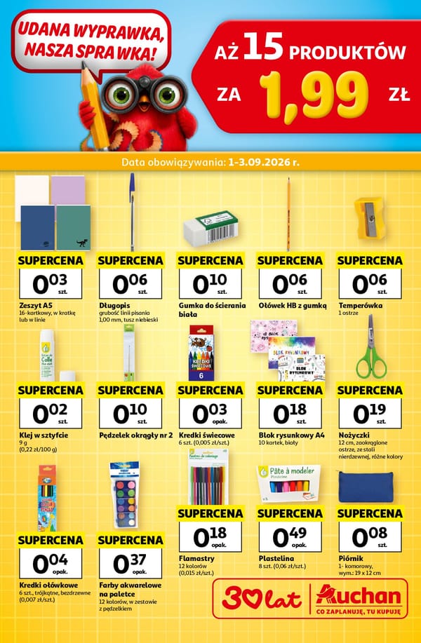 Auchan gazetka promocyjna od 1 września 2026 aktualna - back to school