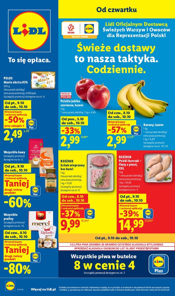  Lidl gazetka promocyjna od  8 października 2026 aktualna - zakupy spożywcze taniej