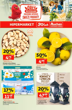 Gazetka Auchan: Auchan hipermarket gazetka promocyjna od 15 października 2026 aktualna - zakupy spożywcze taniej 2026-10-15
