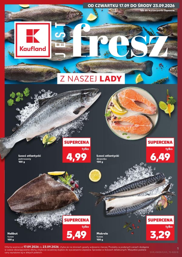  Kaufland gazetka promocyjna od 17 września 2026 aktualna - promocje na ryby