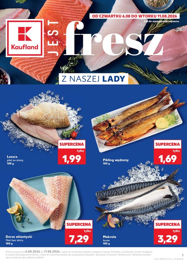  Kaufland gazetka promocyjna od 6 sierpnia 2026 aktualna - promocje na ryby