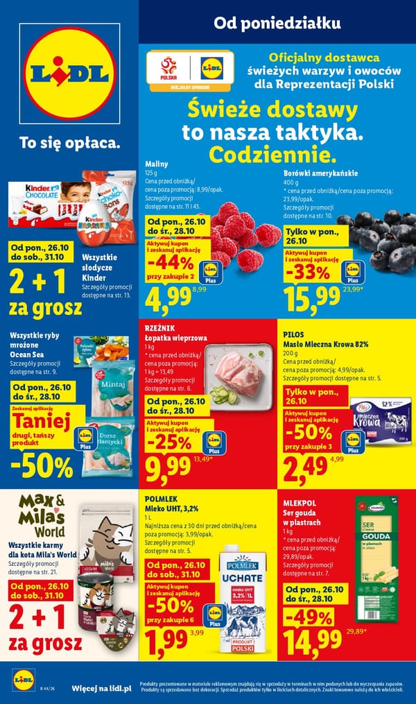  Lidl gazetka promocyjna od 26 października 2026 aktualna - tańsze zakupy