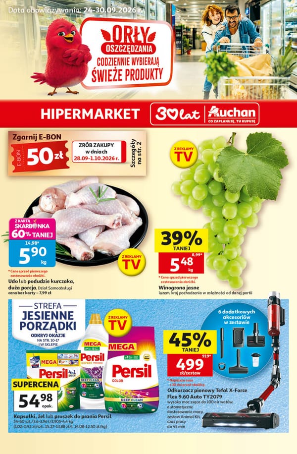 Auchan hipermarket gazetka promocyjna od 24 września 2026 aktualna - tanie zakupy spożywcze