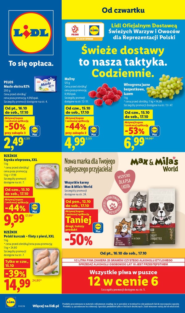  Lidl gazetka promocyjna od 15 października 2026 aktualna - promocje na weekend
