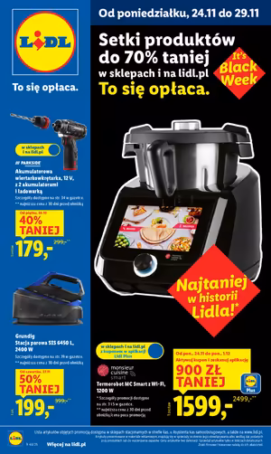 Gazetka Lidl: Gazetka Lidl od 24 listopada 2025 aktualna - Black week - 23.11.2025