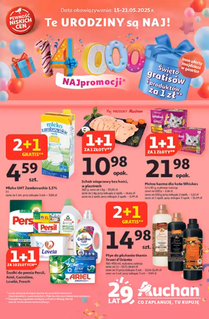 Gazetka Auchan: Gazetka Auchan od 15 maja 2025 aktualna - hipermarket - 14.05.2025