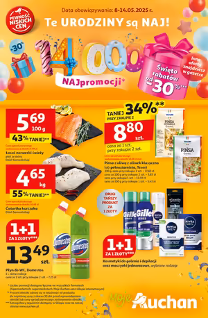 Gazetka Auchan: Gazetka Auchan od 8 maja 2025 aktualna - Moje Auchan - 07.05.2025