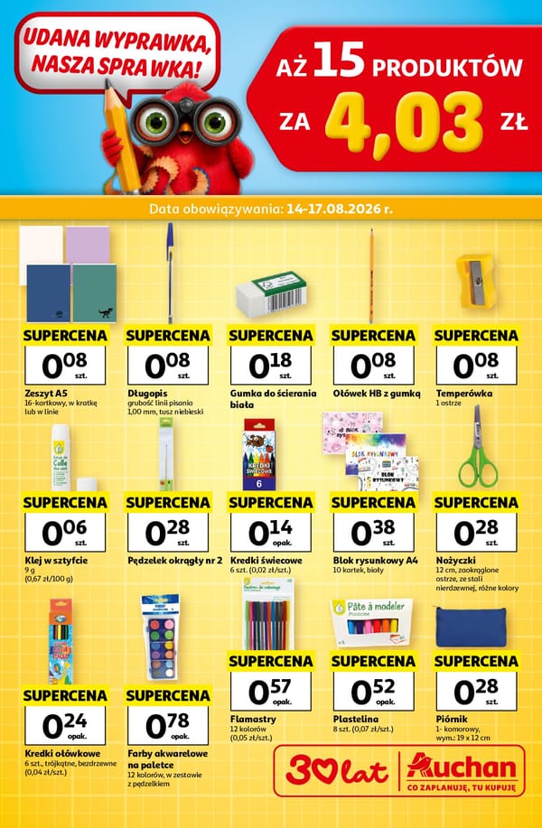  Auchan gazetka promocyjna od 14 sierpnia 2026 aktualna - back to school