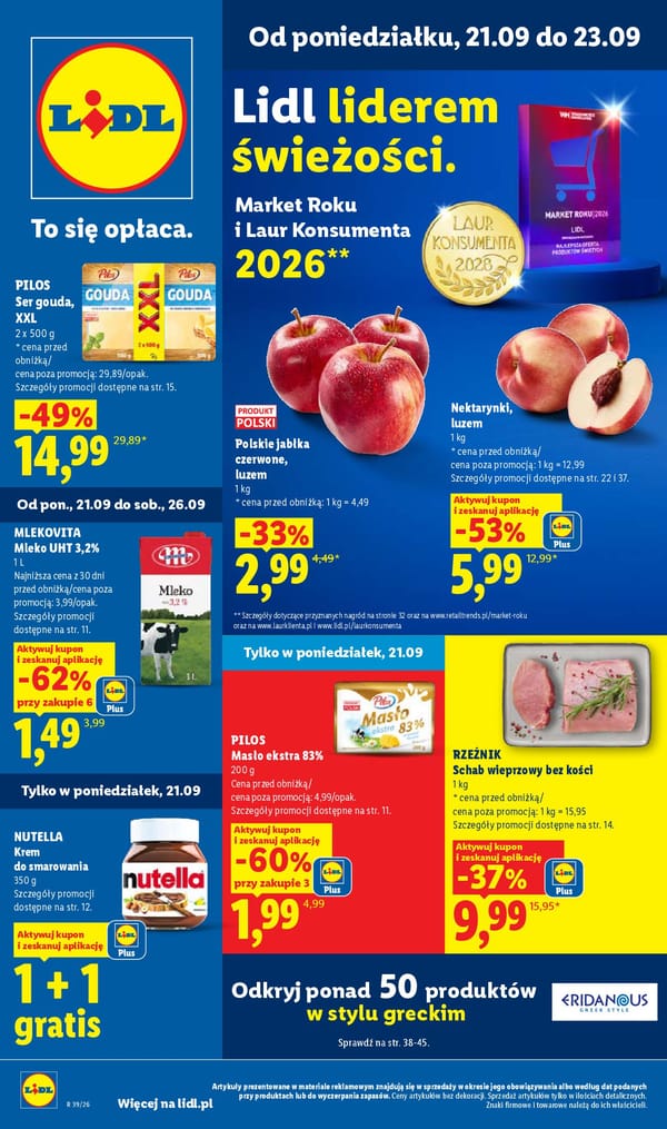  Lidl gazetka promocyjna od 21 września 2026 aktualna - Najlepsze promocje spożywcze