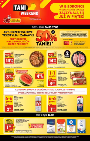 Gazetka Biedronka: Gazetka Biedronka od 16 maja 2025 aktualna - Tani weekend - 15.05.2025