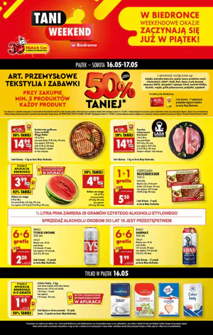 Gazetka Biedronka: Gazetka Biedronka od 16 maja 2025 aktualna - Tani weekend - 15.05.2025