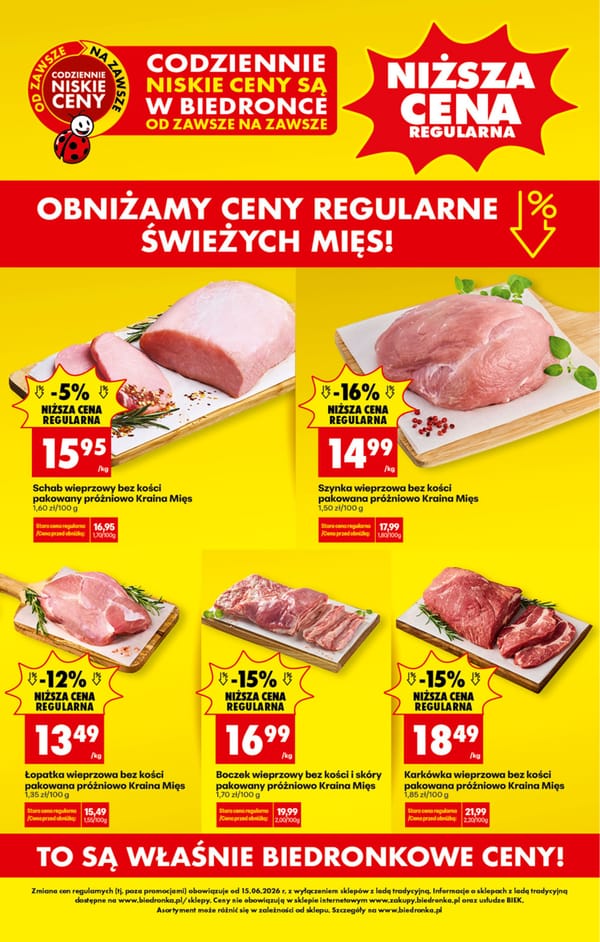  Biedronka gazetka promocyjna od 15 czerwca 2026 aktualna - Artykuły spożywcze najtaniej