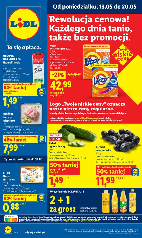  Lidl gazetka promocyjna od 18 maja 2026 aktualna - najtańsze zakupy spożywcze